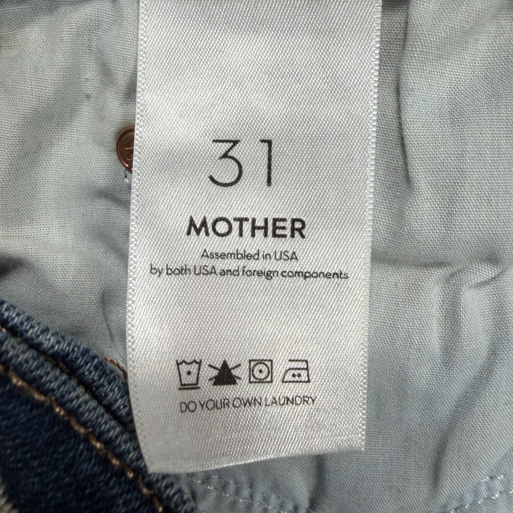 MOTHER The Insider Crop Step Fray Jeans Women's 31x26 Flare Y2K Boho Designer - Picture 8 of 13